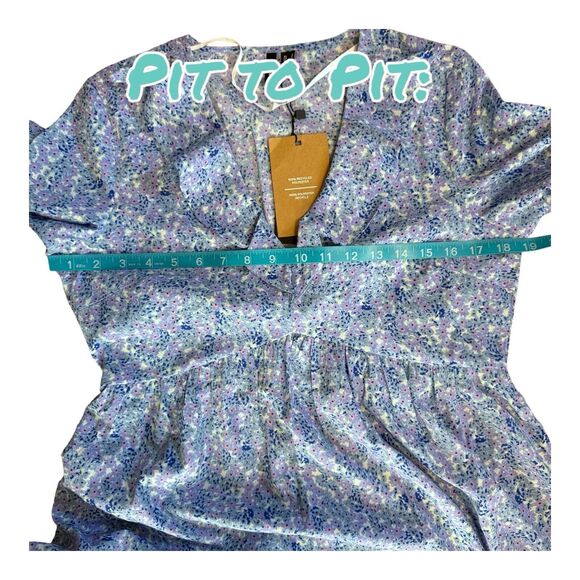 Vero Moda Henna Dress Womens Small Floral Ruffle Long Sleeve Mini Sundress NWT - Picture 15 of 16